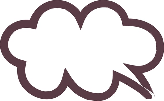 Cloud Shaped Speech Bubble Illustration vector