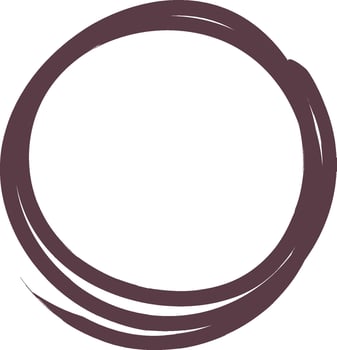 Hand-Drawn Circular Brushstroke vector