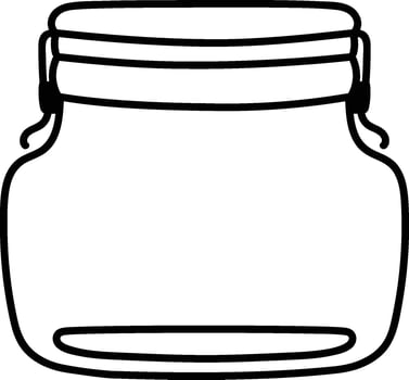 Minimalistic Mason Jar Outline vector