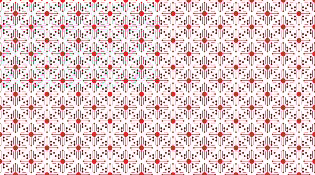 Vibrant geometric pattern featuring red and white shapes arranged in a repeating design for decorative purposes vector