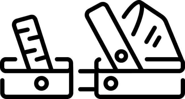 A linear style icon depicting vr shoes vector
