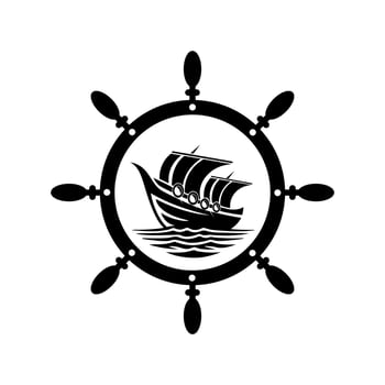 ship logo design illustration vector