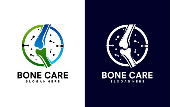 creative bone logo template illustration design vector