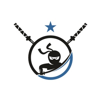ninja logo design illustration vector