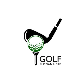 Creative golf logo design illustration vector