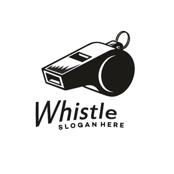whistle silhouette logo template illustration design vector
