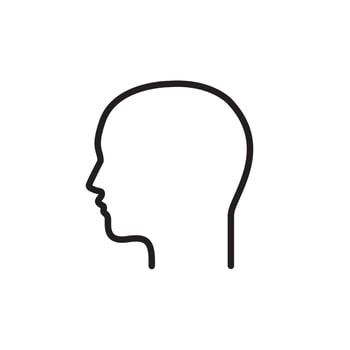 Human Profile Silhouette Icon Isolated vector