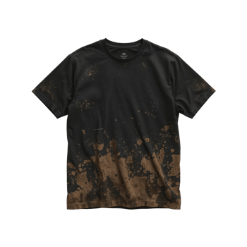 Textured fabric design in earthen tones creating a stylish and unique worn garment png