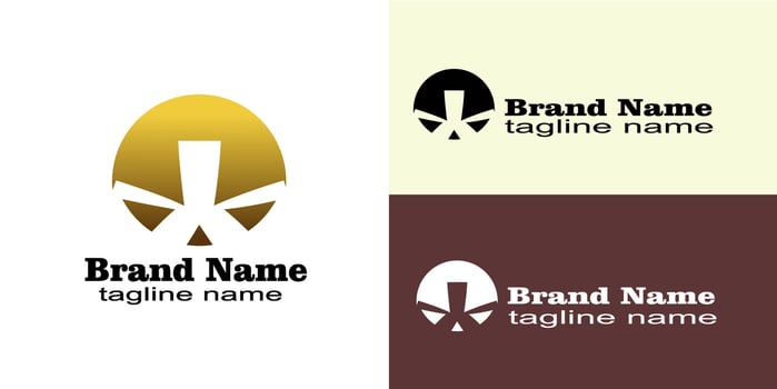 Golden Circle Abstract Minimal Business Logo vector