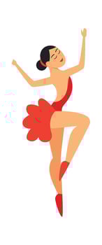 Elegant Ballerina in Dance Pose vector