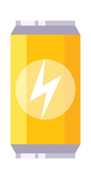 Energy Drink Can with Lightning Bolt vector