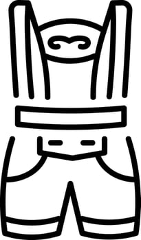 An outline style icon showing oktoberfest costume vector