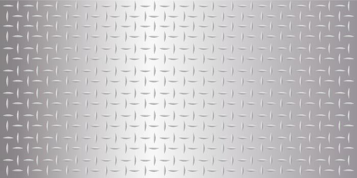 Diamond plate metal texture steel checkerplate steel sheet metallic silver shiny surface background. Industrial themed graphics. Texture aluminum or iron. vector