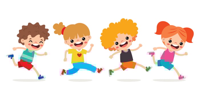 Cartoon Kids Running vector