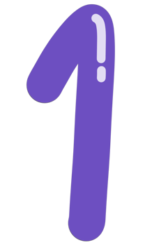 cute and minimal number 1 png