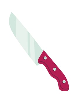 Kitchen Knife with Red Handle vector