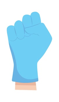 Raised Fist in Medical Glove vector