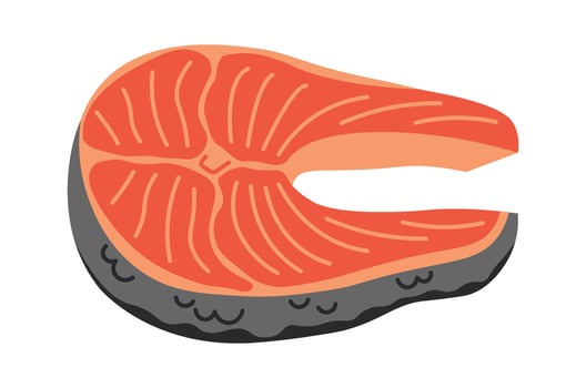 Salmon Steak Illustration vector