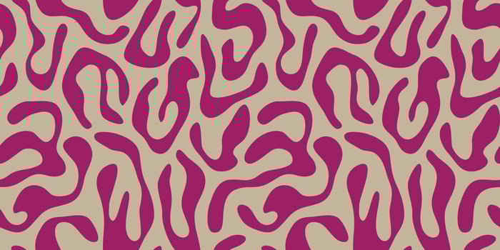 Seamless pattern illustration of abstract wavy shapes. Modern minimalist art print background with psychedelic curved shapes on a colorful pastel background. Fluid texture design. vector