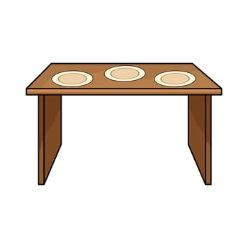 illustration of Dining Table vector