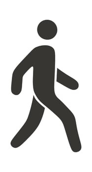 Walking Stick Figure Silhouette vector