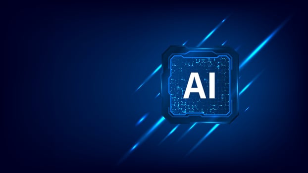 AI graphic on dark background vector