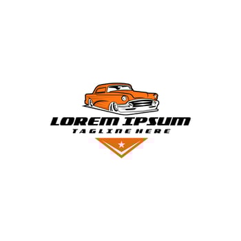 Classic vintage car design inspiration. Auto Classic vintage car Auto car logo design template vector