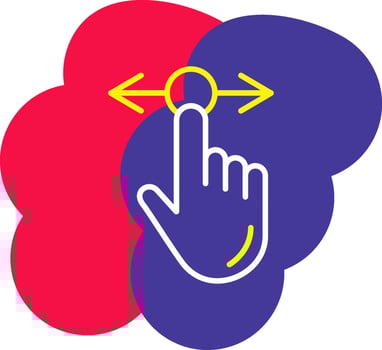 Slider Icon control bar move vector