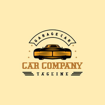 Muscle vintage car emblem logo design Awesome a muscle car logo muscle car logotype. vector