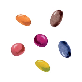 colorful jelly beans illustration vector