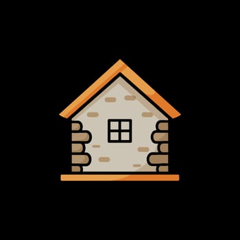 Stone house logo icon illustration vector