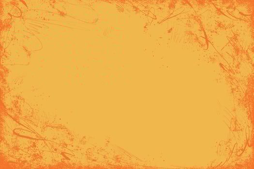 Abstract Grunge Textured Autumn Frame With Orange and Yellow Tones. Vintage backdrop with scratch marks and torn edges perfect for cards, web, print, covers, banners vector