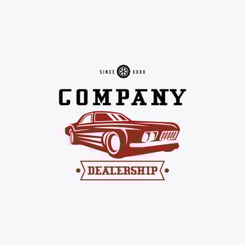 Muscle vintage car logo emblem inspiration design. Awesome a muscle car logo. A muscle car logotype. vector