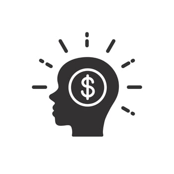 need in money icon, intrinsic motivation, financial motives, flat symbol - illustration vector