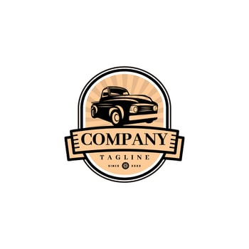 Muscle vintage car logo design Awesome a muscle car logo muscle car emblem vector