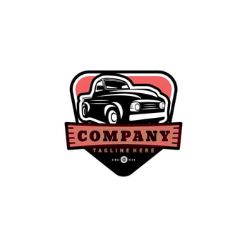 Muscle vintage car logo design. Awesome a muscle car logo emblem inspiration muscle car logotype. vector