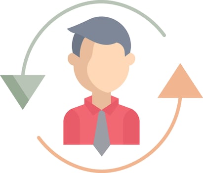 business consultant flat icon design vector