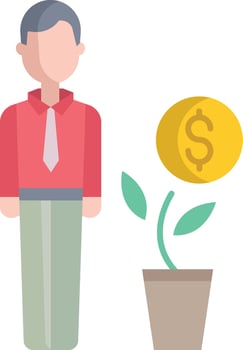 Flat business person illustration icon design vector