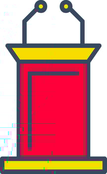 Lectern Podiumtandpeech Conference Presentation Publicpeaking WoodenClean vector