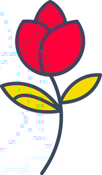 Flowers then linesdedBubble bouquet plant nature vector