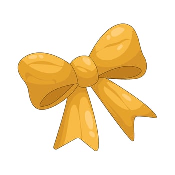 Illustration of a Golden Decorative Bow vector