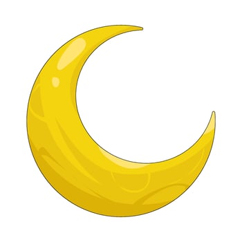 Illustration of an Crescent Moon vector