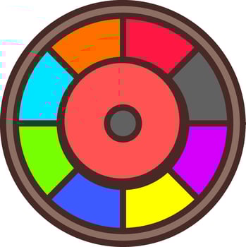 Color Wheel Dark Mode Symbol vector