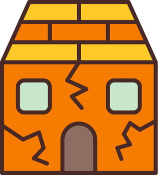 Earthquake Geometric App Mark vector