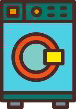 Washing Machine Muted Color Design vector