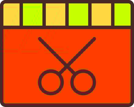 Film Editing Pastel Tone Form vector