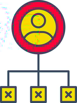 Management Line Tow Color Bubble Business Control Plan vector