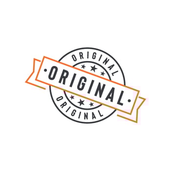 Line Art Original Stamp Seal Template vector