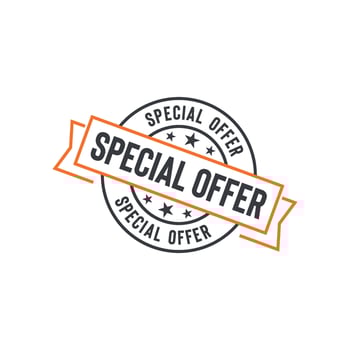 Line Art Special Offer Stamp Seal Template vector