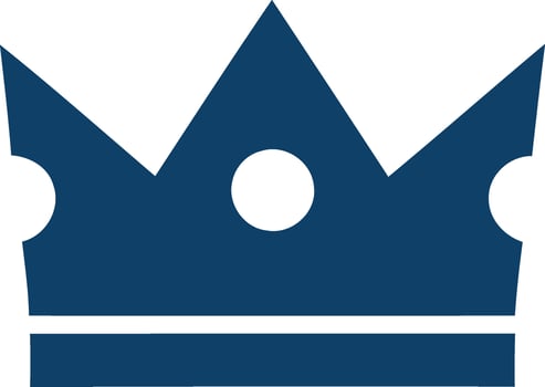 Majestic royal crown symbol of power and authority vector